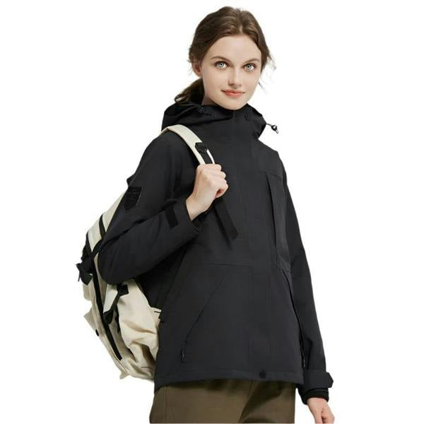 Anniou Women's Waterproof 3-in-1 Ski Jacket - Black