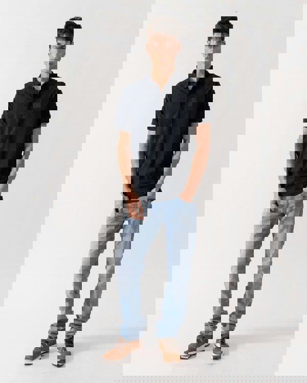 BOSS Green Paddy Rib Mens Polo Shirt - Dark Blue 402