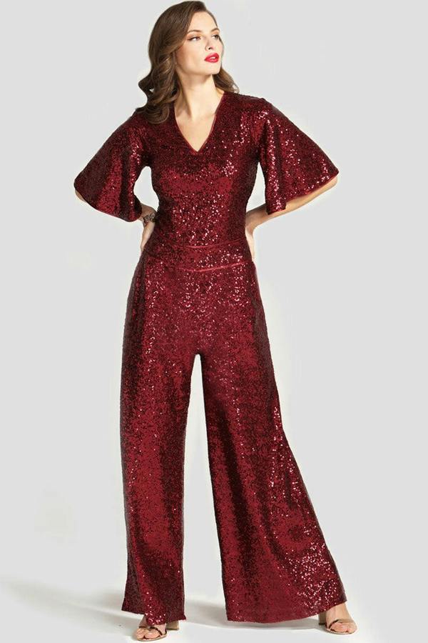 HotSquash Sequin Batwing Jumpsuit