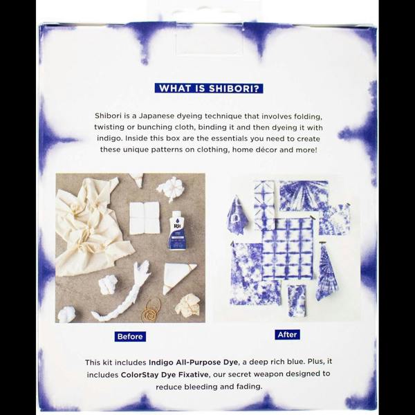 Rit Indigo Shibori Tie Dye Kit for All Unique Patterns 2x 8oz