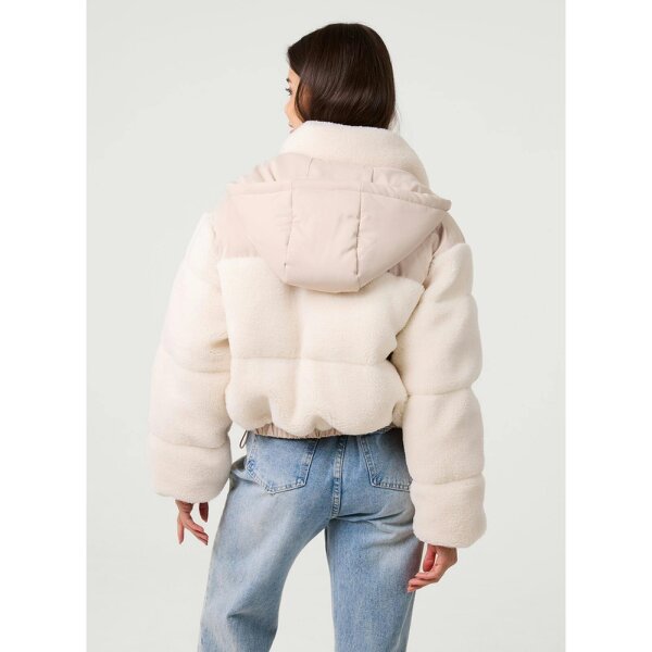 Pink Vanilla Teddy Coat with Hood