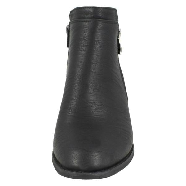 Spot On Ladies Spot On Mid Heel Ankle Boots F51137