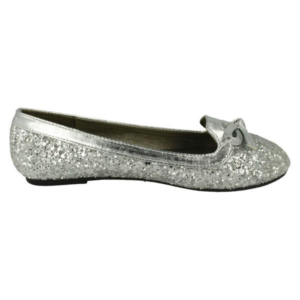 Spot On Girls Spot On Glitter Bow Detail Flats