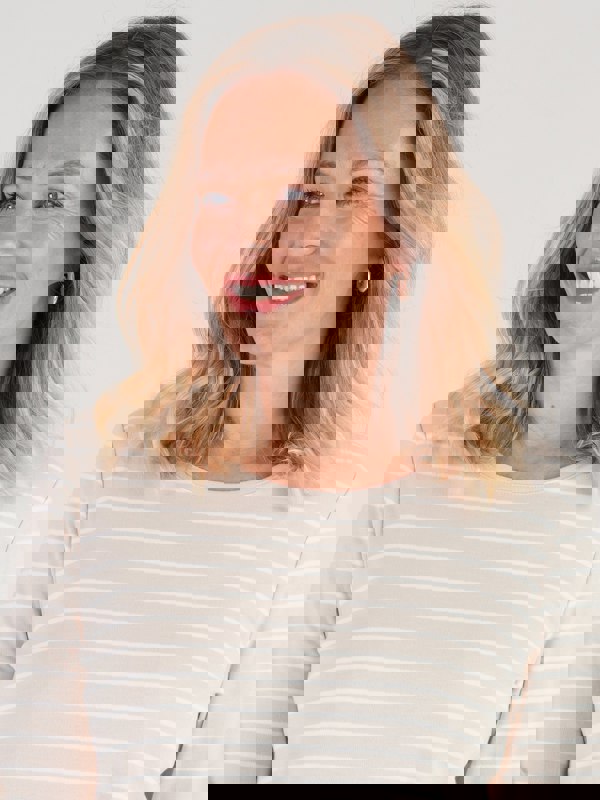 PennyPlain Round Neck Striped Top - Alpaca