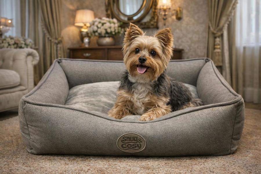 Charlie Dog Pet Bed Removable Cover Hollowfibre Filling - Dog Bed for dogs Snug and Cosy Pets
