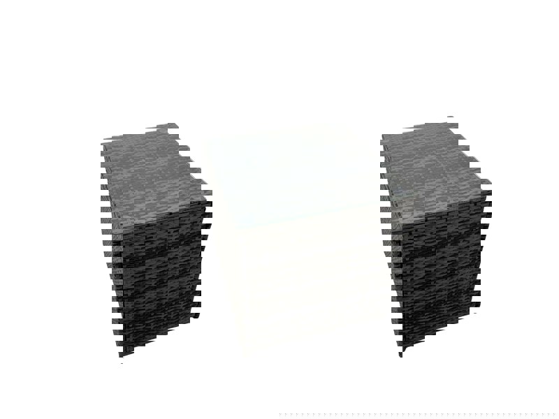 Fimous Outdoor PE Rattan Sofa Set with Dining Table Patio Garden Furniture Sets with Chair Side Table Dark Grey Mixed