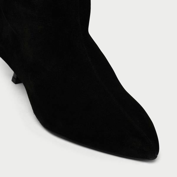 Black boot on a white background