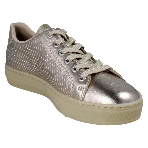 Rieker Ladies Rieker Detailed Casual Trainers With Side Zip L5955