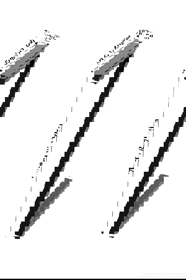 Living and Home 71cm/27.95 inch 2Pcs Black Anti-Slip Z-shaped Metal Table Legs Furniture Replacement Legs for DiningTable, Desks and Workbenches