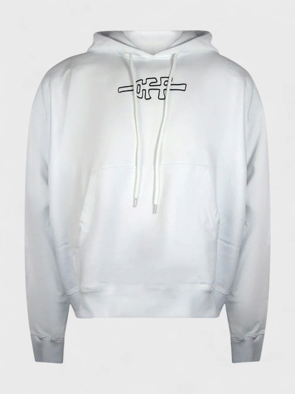 Off-White Mens Hoodies Off Line Skate Hoodie White