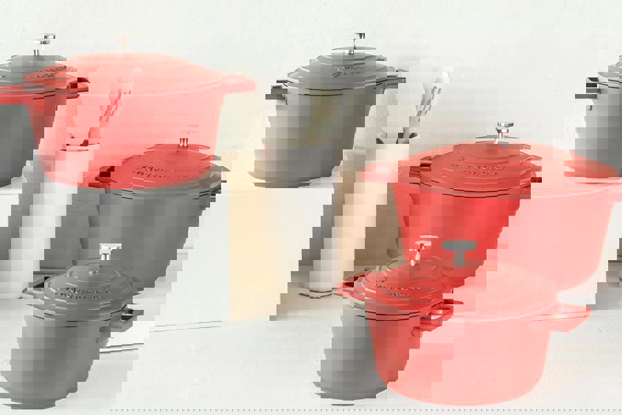 MasterClass Cast Aluminium Red Casserole Dish, 2.5L