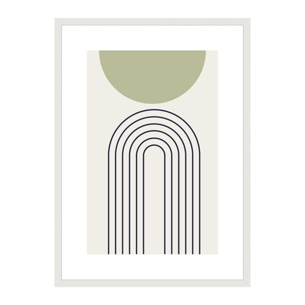 Nielsen accent by nielsen Velino White Picture Frame with Glass Front and Abstract Poster Print