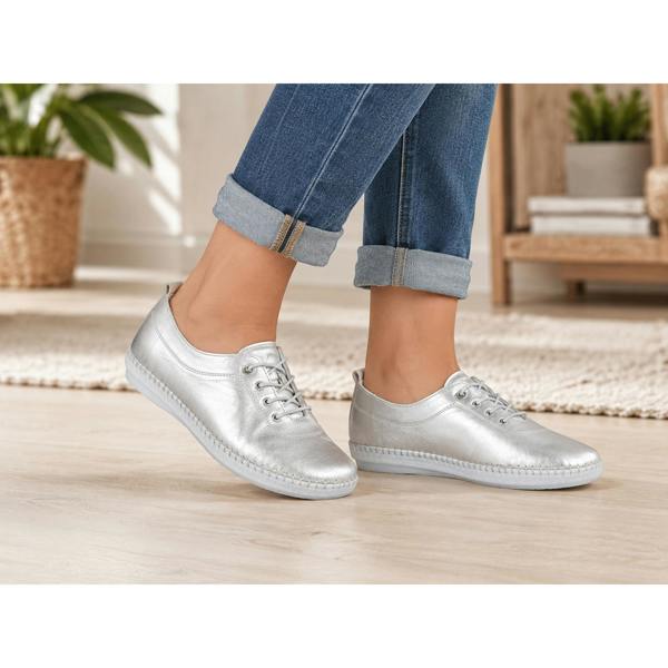 Mod Comfys LOUISE Comfort Shoes   in  Silver