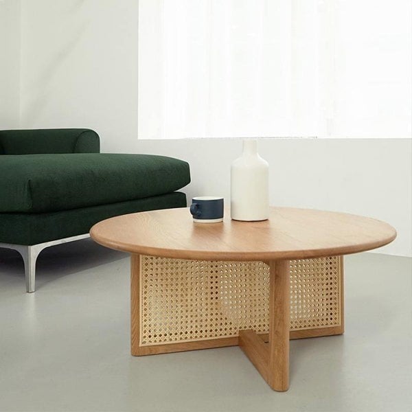 Dora Rattan Coffee Table, Light Oak-Weilai Concept-Weilai Concept