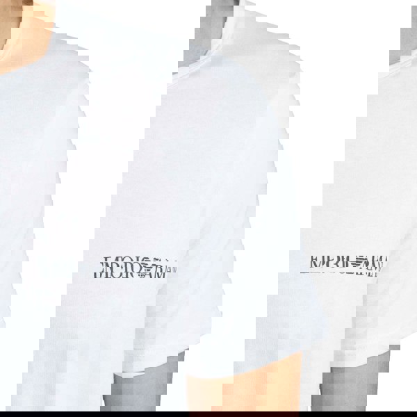Emporio Armani Lounge 2 Pack Stretch Cotton T-Shirt White/White