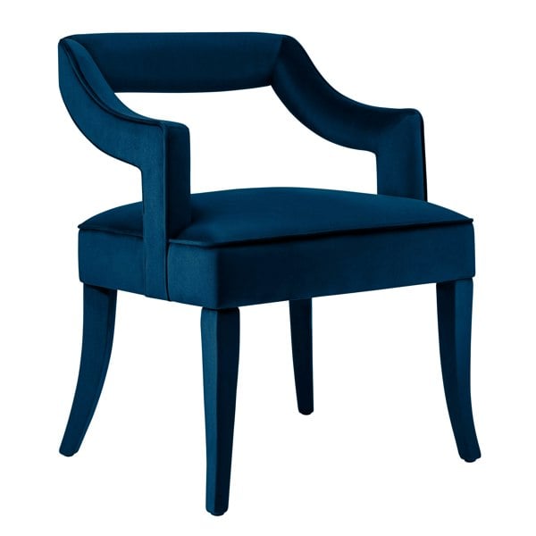 Furniture Edit Tiffany Navy Velvet Dining Chair