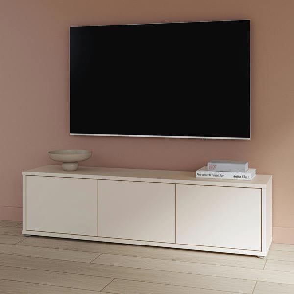 Furniture To Go Alice Springs Wide TV Cabinet with 3 Doors Push-to-Open in Sand