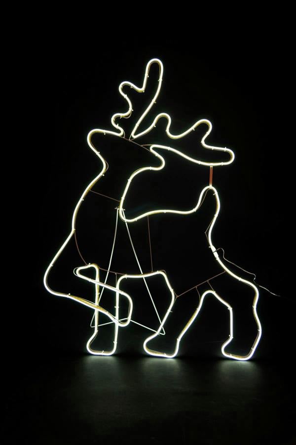 Walking Reindeer Neon Effect Rope Light Silhouette with 90 Cool White LEDs for Outdoor Christmas Display image 7