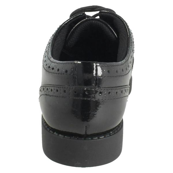 Clarks Girls Clarks Lace Up Brogue School Shoes Tapa Pure