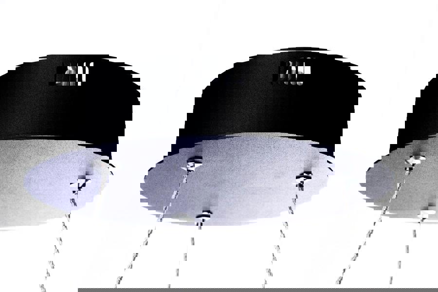 Milagro Orion LED Pendant Light 40cm Diameter Modern Black Circular Design