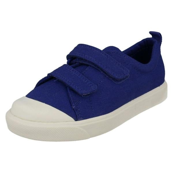 Clarks Childrens Boys Girls Clarks Pattern Detailed Canvas Shoes City Flare Lo T