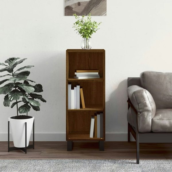Berkfield Sideboard Brown Oak 34.5x32.5x90 cm Engineered Wood