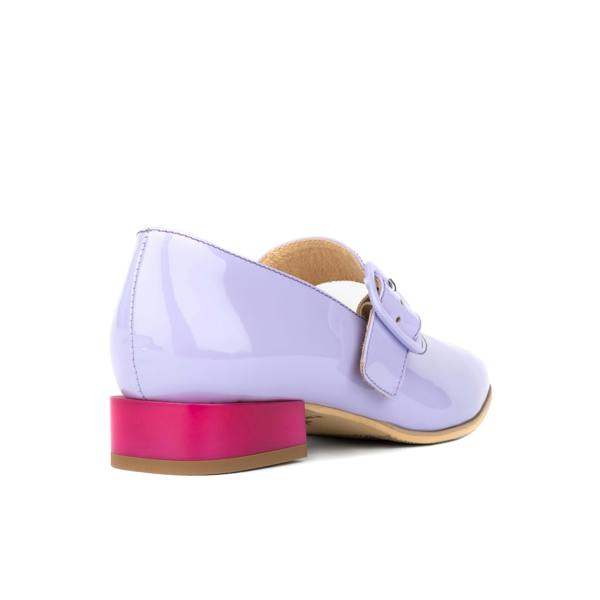 Embassy London Bliss - Lavender & Rose - Women's block heel square toe patent leather Mary-Jane