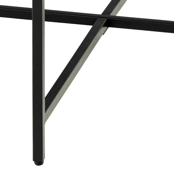 Wyld Haus Odense Black Izmir Round Coffee Table Metal Legs
