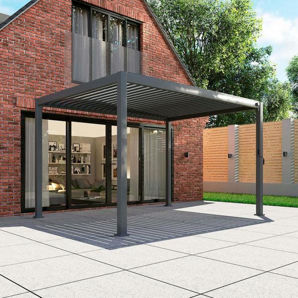 Ocean Designs Tivoli 4m x 3m Grey Frame Free Standing Pergola