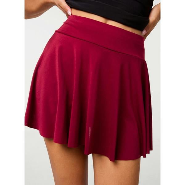 Pink Vanilla Wide Waistband Pleated Skirt