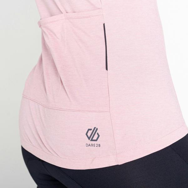 Dare 2B Womens/Ladies Pedal Through It Marl Lightweight Jersey - Powder Pink - 