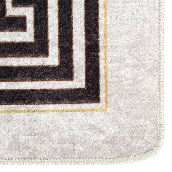 Berkfield Rug Washable 120x180 cm Light Beige Anti Slip