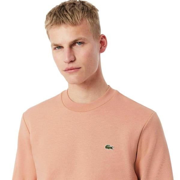 Lacoste Mens Fleece Crew Neck Sweatshirt - Pinkish - 
