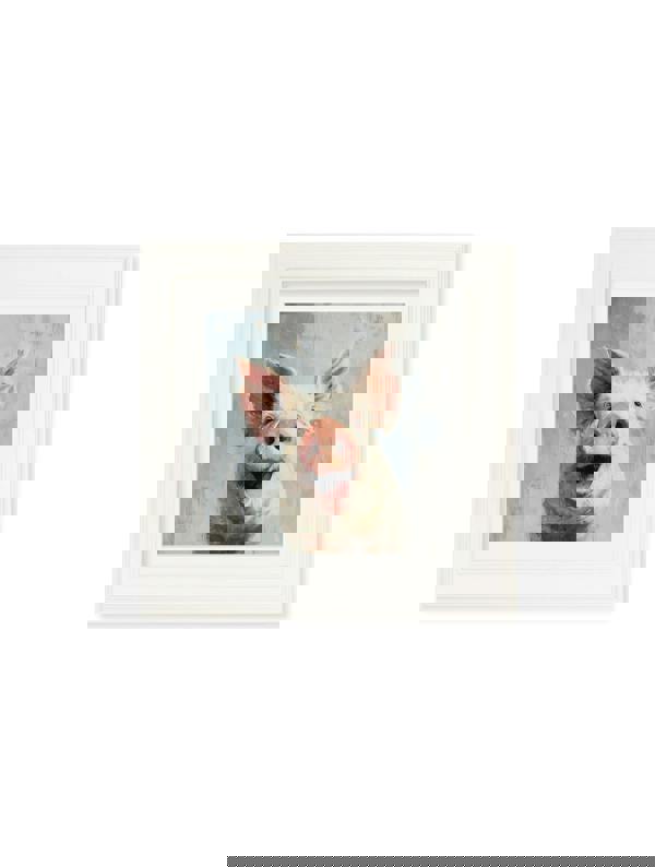 Exceptional Art The Giggly Pig - Cream Hurstwood square frame