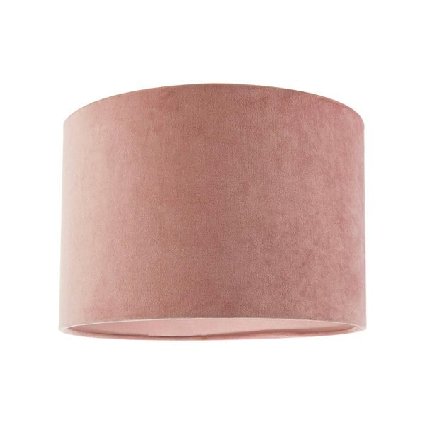 Soft Velvet Blush Pink Fabric Round Lamp Shade for Table or Pendant Image 1