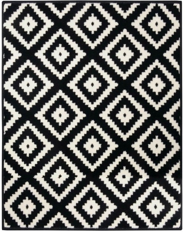 Velours Geometric Design Black & White