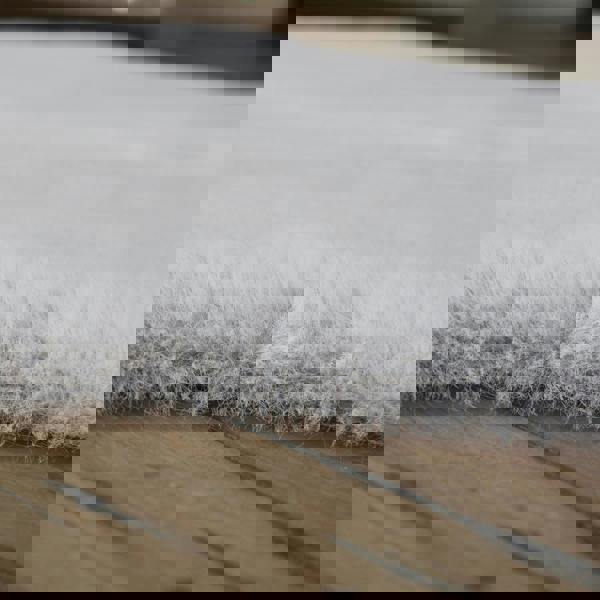 Smart Living Faux Fur Rabbit Rug - Silver