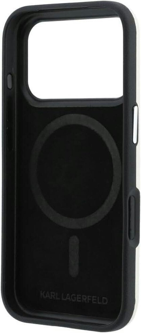 Karl Lagerfeld Smooth PU Leather Case with Sketch Print and MagSafe for iPhone 17/18 Pro 6.3" Beige - KLHMP18L6PWKCIDE