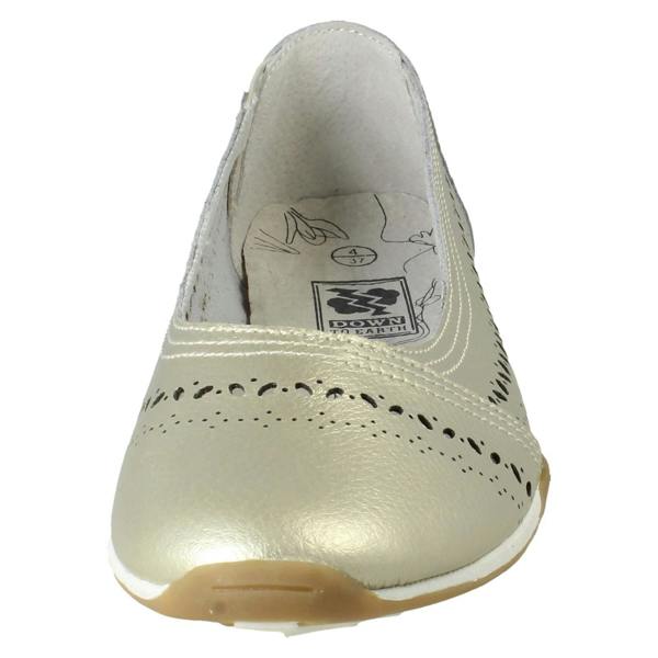 Down to Earth Ladies Down To Earth Slip On Casual Leather Shoes F80575
