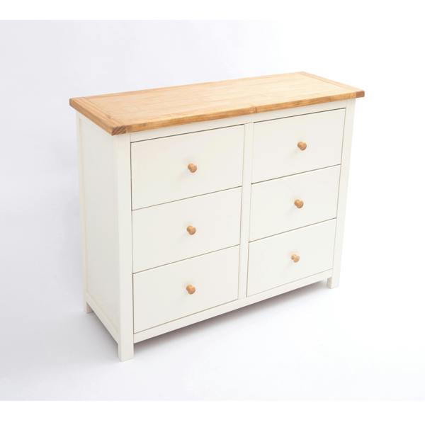 Cabinet Bits Maggiori 6 Drawer Chest of Drawers Wood Knob