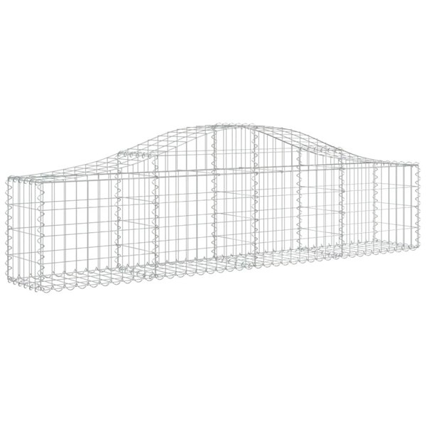 Berkfield Arched Gabion Baskets 4 pcs 200x30x40/60 cm Galvanised Iron