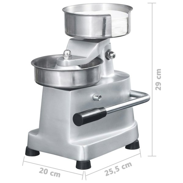Berkfield Hamburger Press Machine with 500 Patty Papers Aluminium 10 cm