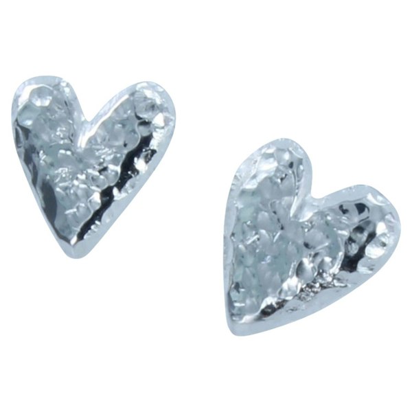 Melting Heart Sterling Silver Stud Earrings - Reeves & Reeves