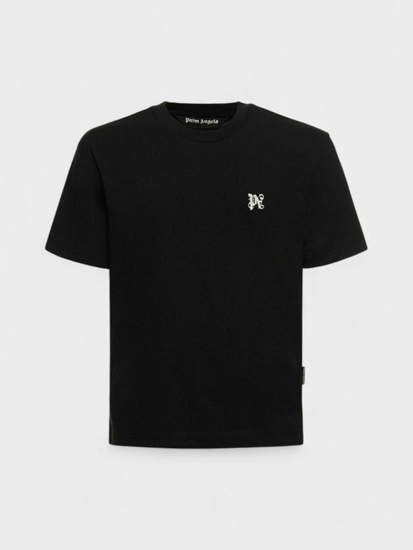 Palm Angels Logo Monogram Shirt Black - Supplied FashionPalm Angels