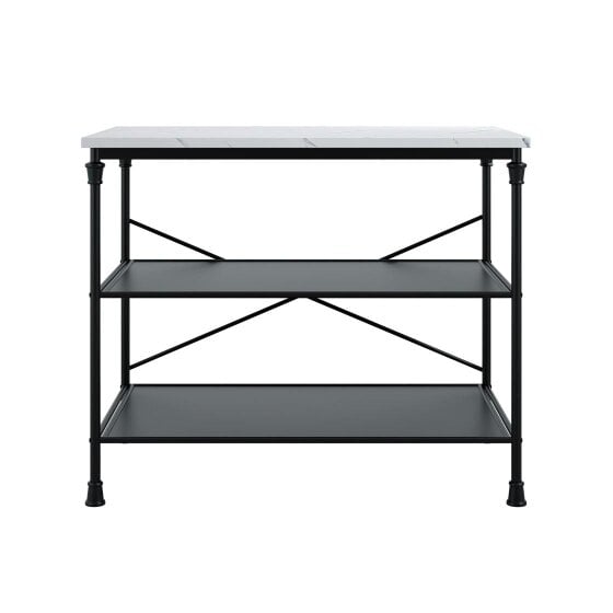 Wyld Haus Lola Marble Effect Console Table 2 Shelves