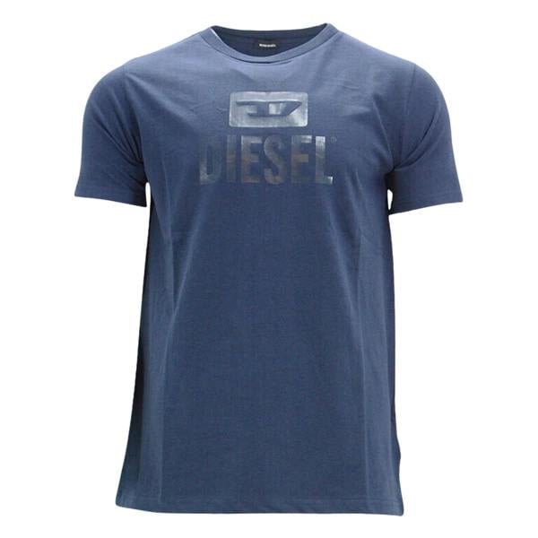 Diesel Mens Monotone Logo T-Shirt - Total Eclipse