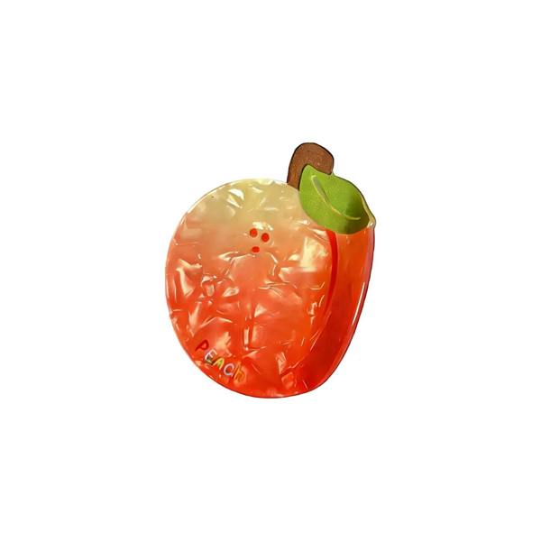 Gold Trip Peach Claw Clip