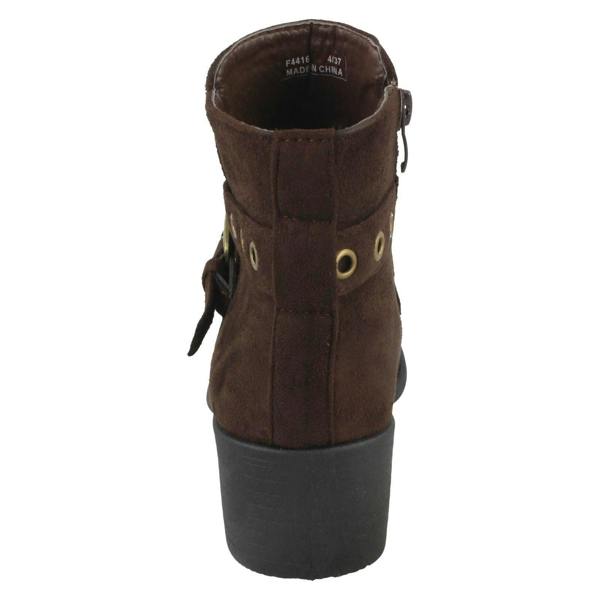 Spot On Ladies Spot On Ankle Boots With Buckle Detail