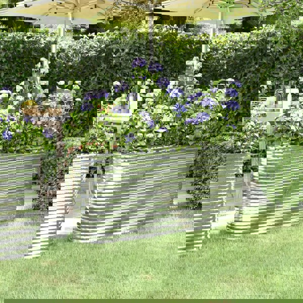 Berkfield Garden Raised Bed Powder-coated Steel 152x40x68 cm Silver