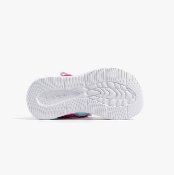 Skechers S-LIGHTS: SOLA GLOW Girls Sandals Hot Pink/Aqua
